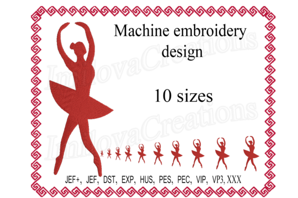 Ballerina Design: A Dancer's Elegance for Personalized Embroidery Gifts