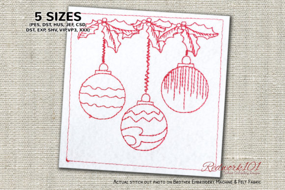 Christmas Ornaments Redwork: A Boutique Sweatshirt Review