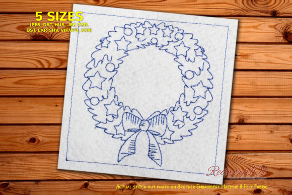 Colorful Christmas Wreath Redwork: A Hands-On Review