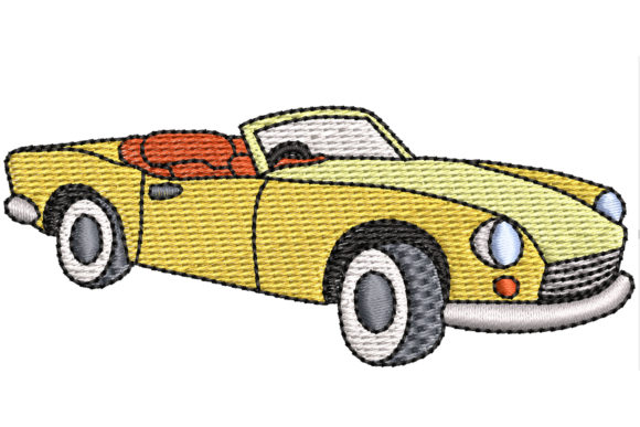 Convertible: A Sporty Embroidery Design for Boutique Apparel