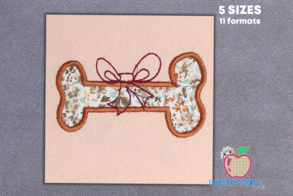 Gifted Dog Bone with Bow Applique Design Review
