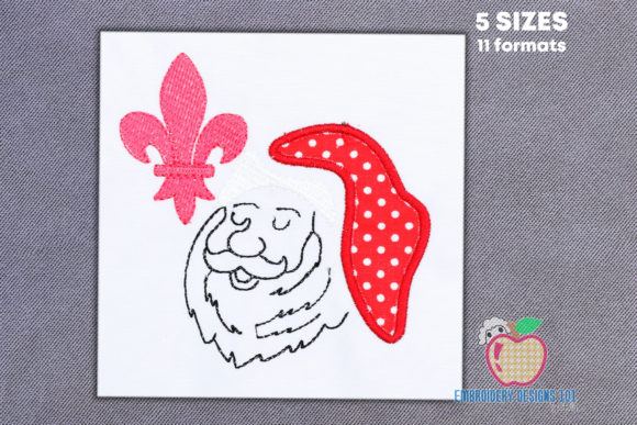 Happy Santa Face Applique