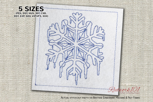 Melting Snowflake Outline Redwork: A Designer's Review