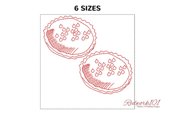 Nutella Chocolate Tarts Redwork Design: An Embroidery Review