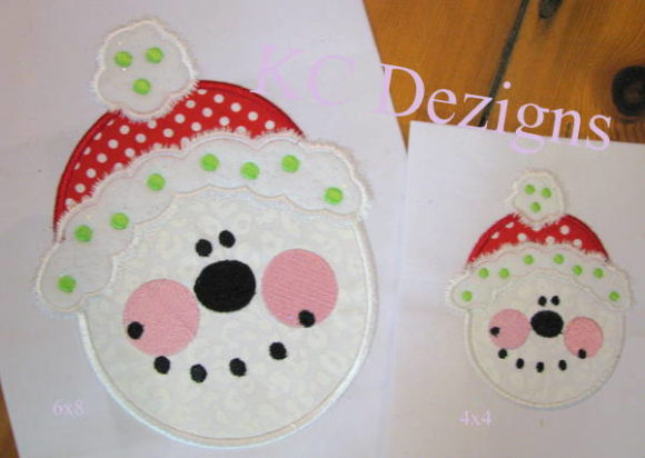 Snowman Face with Christmas Beanie